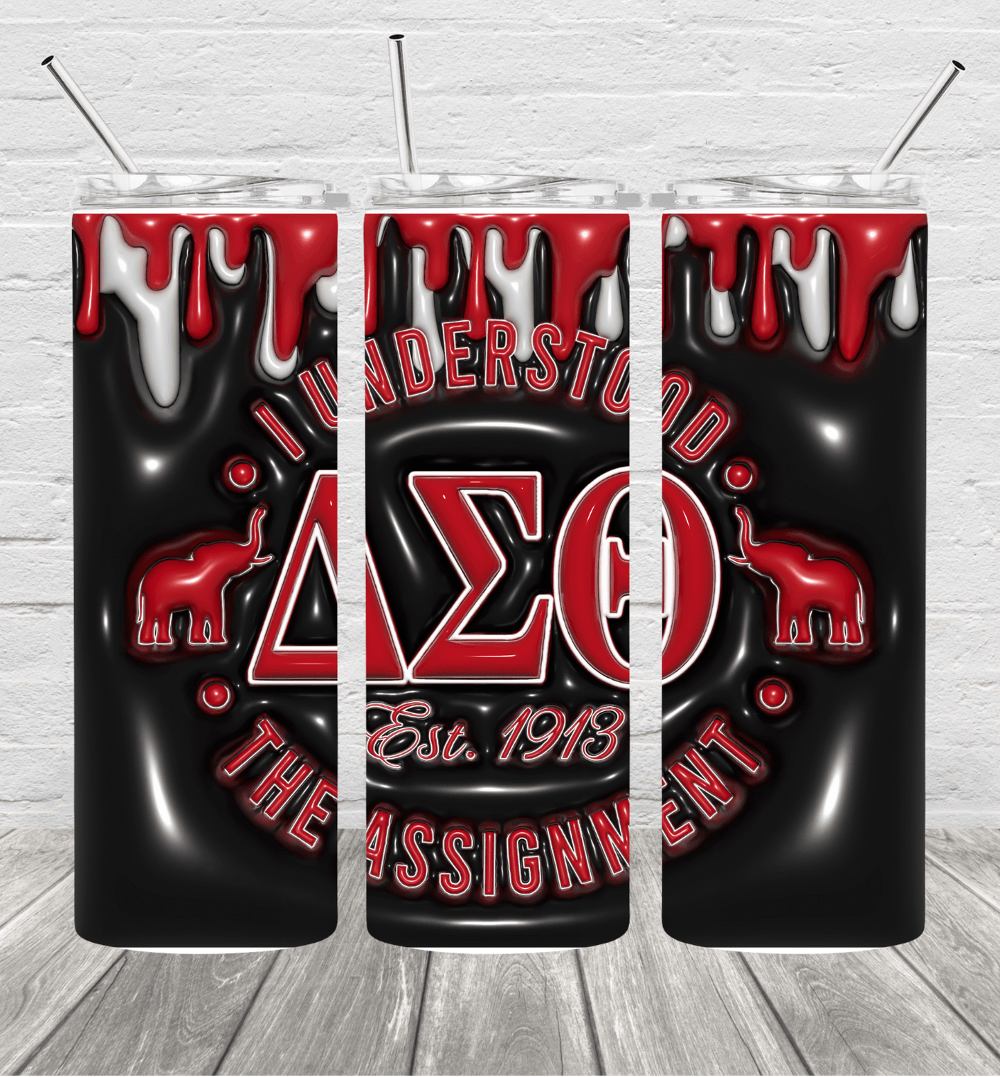 Delta Sigma Theta 20oz Stainless Steel Tumbler - Uneek Boutique by Dee