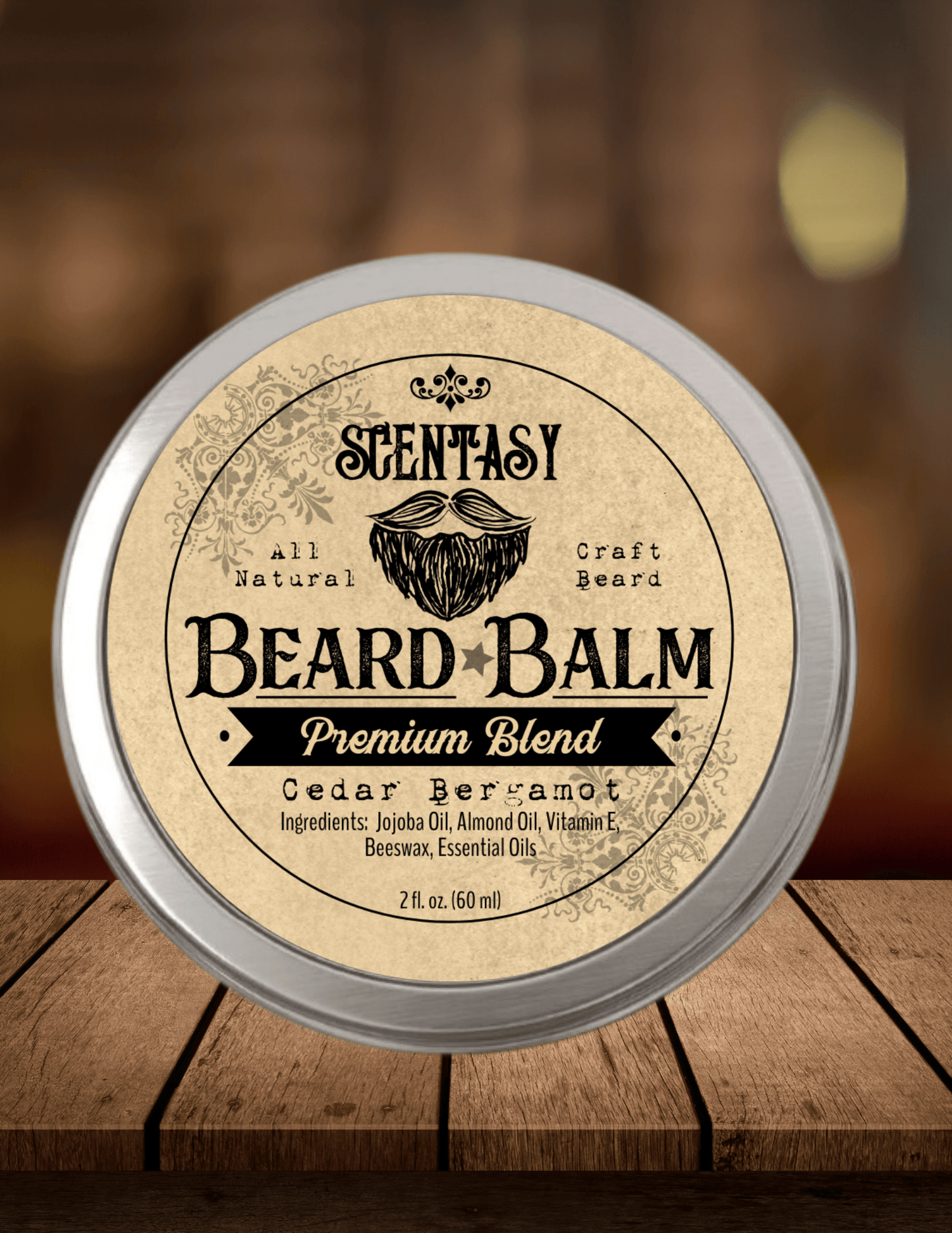 Beard Balm Cedar Bergamot 2oz - Uneek Boutique by Dee