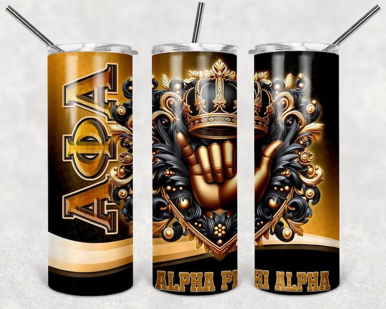 Alpha Phi Alpha Fraternity 20oz Stainless Steel Tumbler - Uneek Boutique by Dee