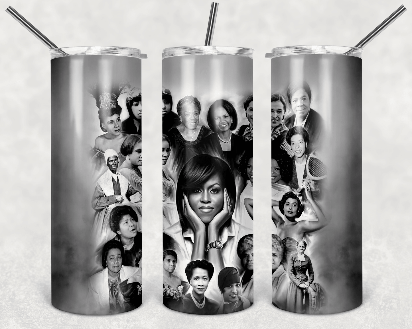 Black Queens 20 oz Skinny Stainless Steel Tumbler - Uneek Boutique by Dee