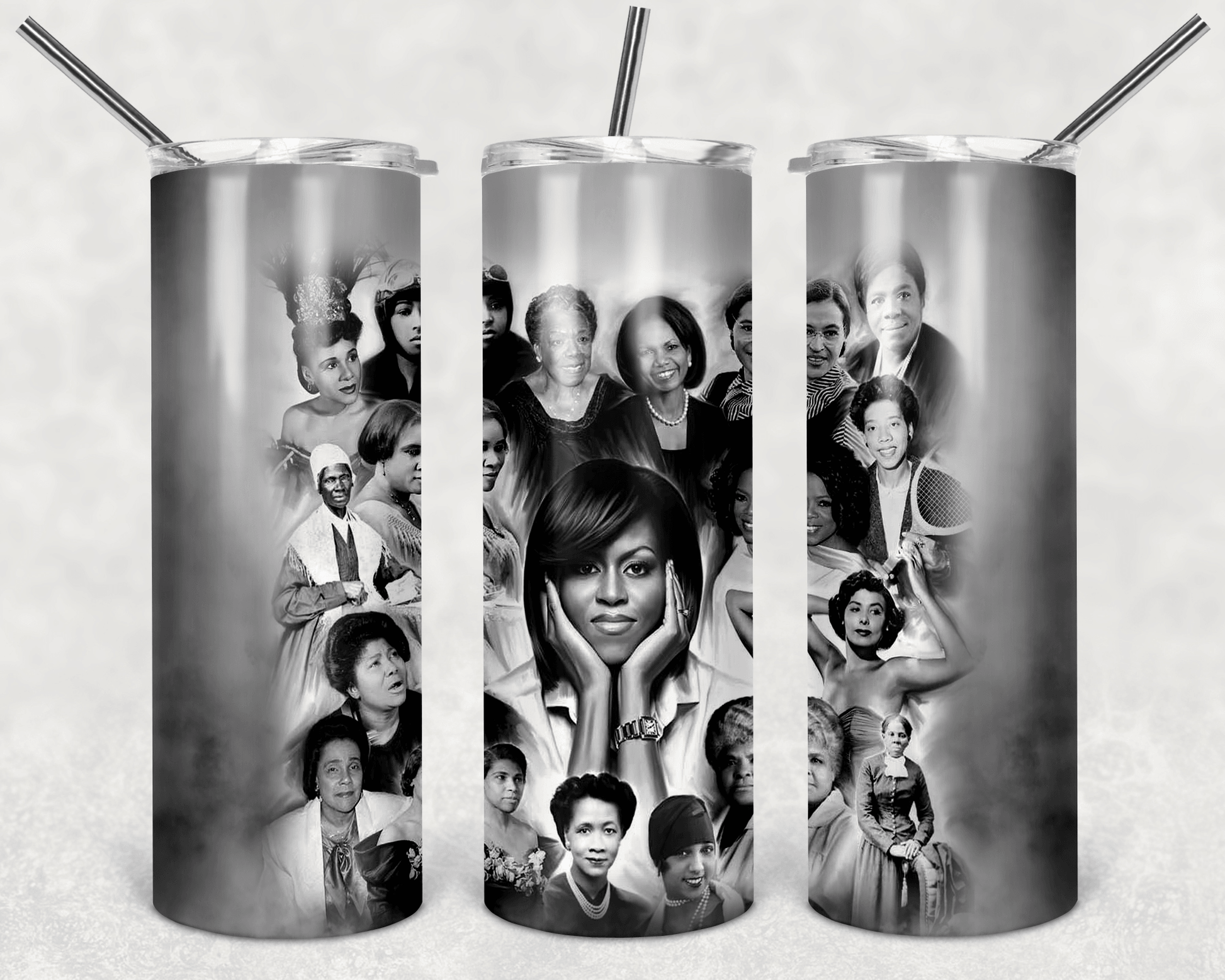 Black Queens 20 oz Skinny Stainless Steel Tumbler - Uneek Boutique by Dee