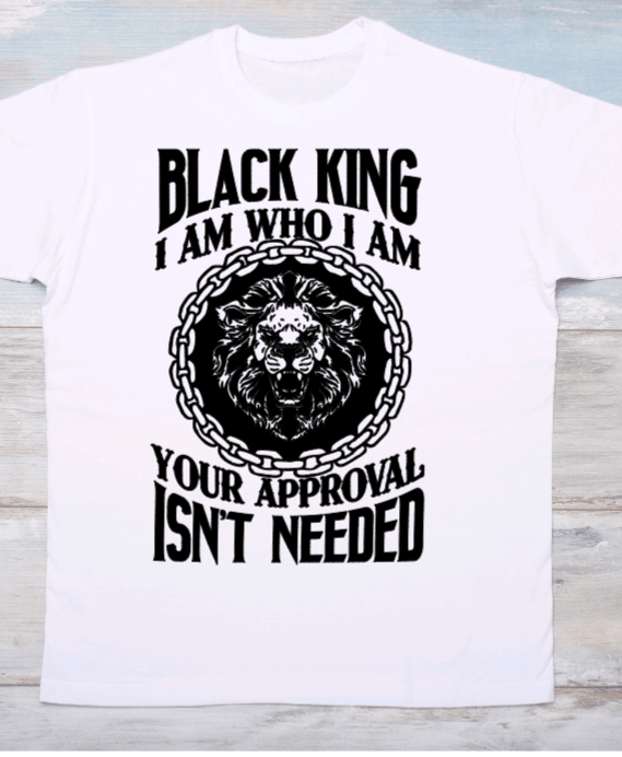 Black King Lion Graphics T-Shirt - Uneek Boutique by Dee
