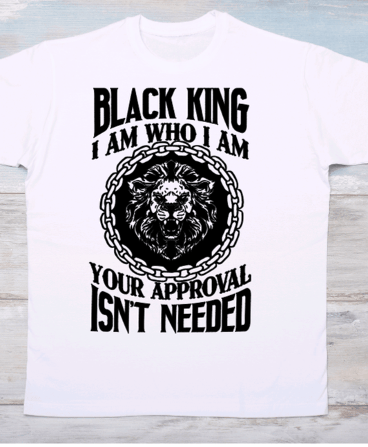 Black King Lion Graphics T-Shirt - Uneek Boutique by Dee