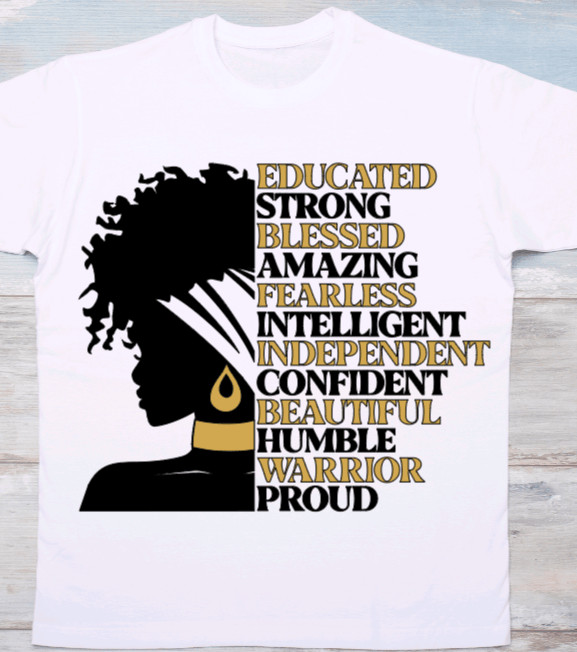 Black Woman Graphic T-Shirt - Uneek Boutique by Dee