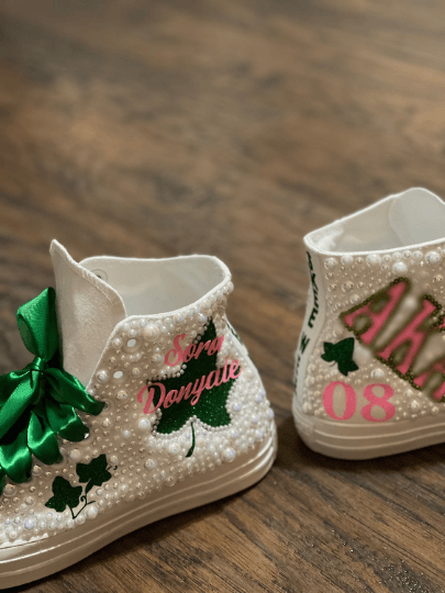 Alpha Kappa Alpha Sorority Bling Converse - Uneek Boutique by Dee