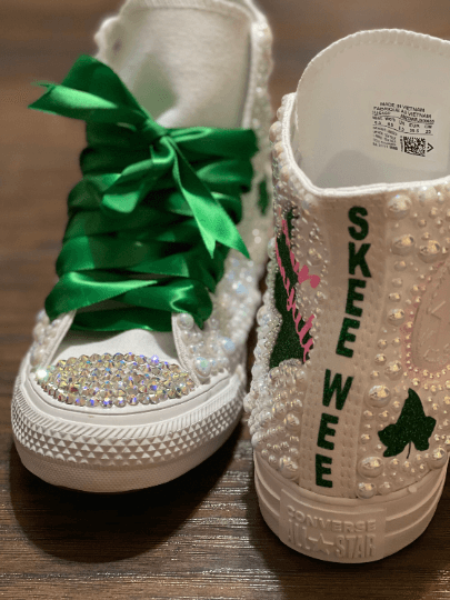 Alpha Kappa Alpha Sorority Bling Converse - Uneek Boutique by Dee