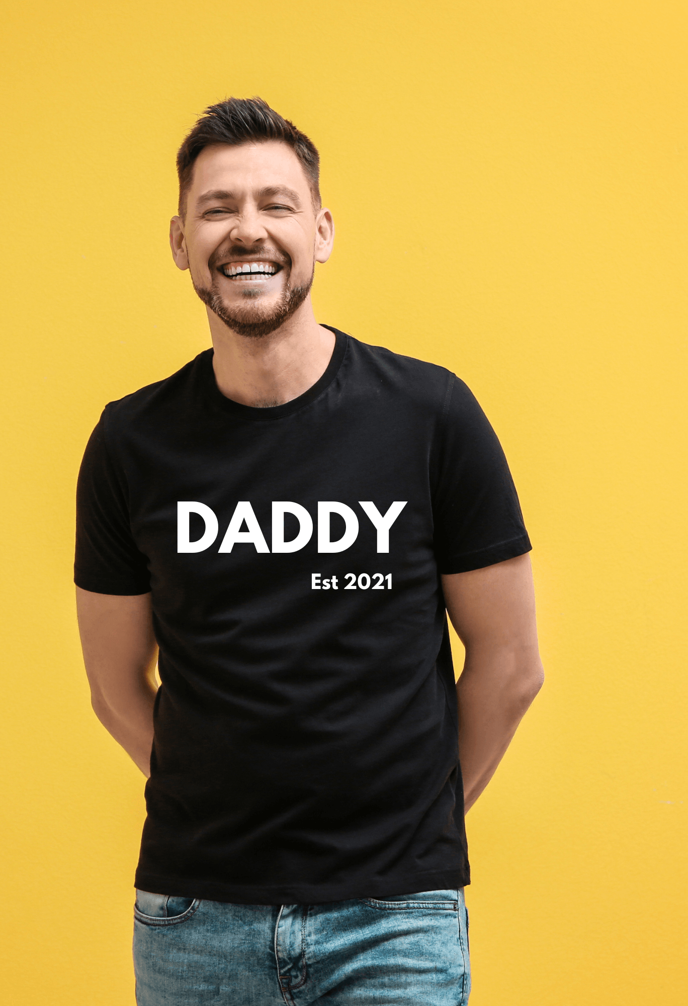 Daddy with Established Date Graphic T-Shirt - Uneek Boutique by Dee