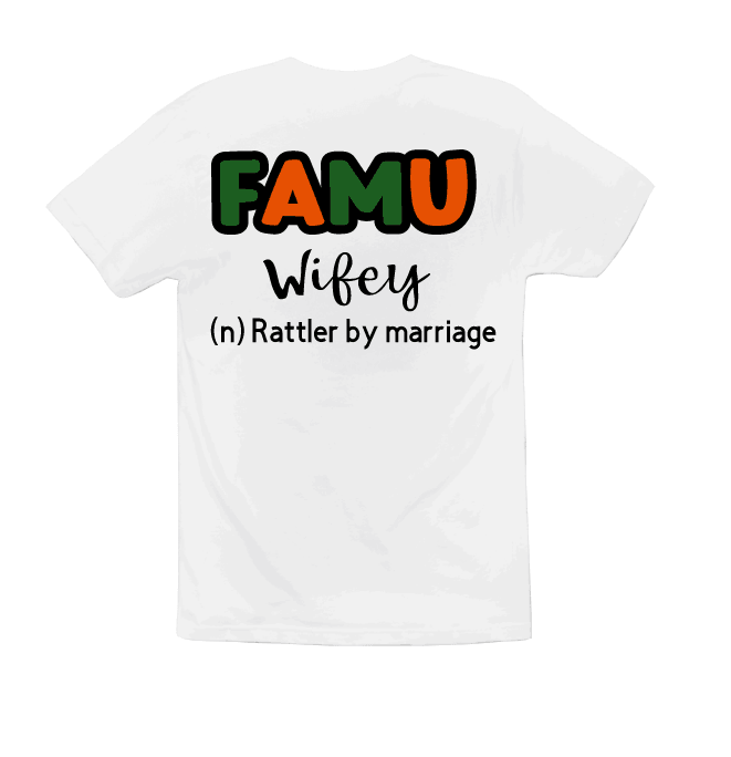 Florida A&M University FAMU Wifey Graphic T-Shirt - Uneek Boutique by Dee