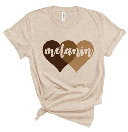 Melanin Hearts Graphic T-Shirt - Uneek Boutique by Dee