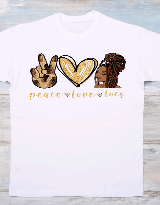 Peace Love Locs Graphic T-Shirt - Uneek Boutique by Dee