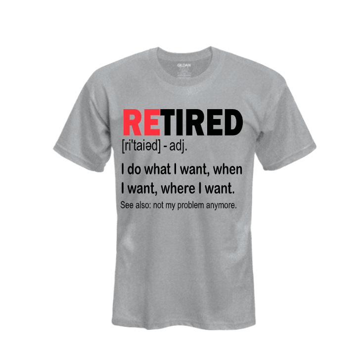 Retired Graphic T-Shirt - Uneek Boutique by Dee