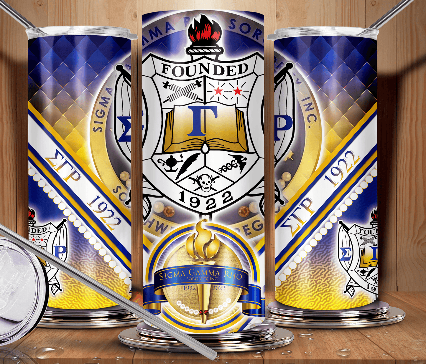 Sigma Gamma Rho 20oz Stainless Steel Tumbler - Uneek Boutique by Dee