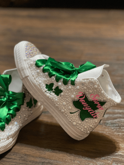 Alpha Kappa Alpha Sorority Bling Converse - Uneek Boutique by Dee