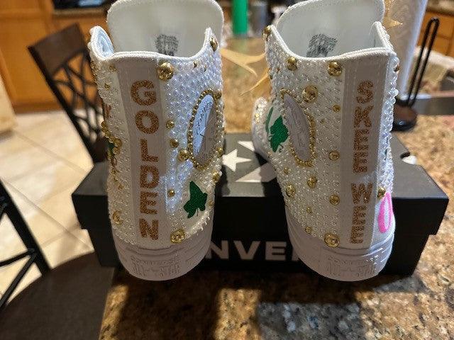 Alpha Kappa Alpha Sorority Golden Soror Bling Converse - Uneek Boutique by Dee