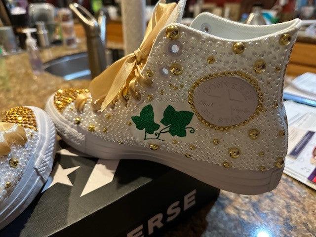 Alpha Kappa Alpha Sorority Golden Soror Bling Converse - Uneek Boutique by Dee