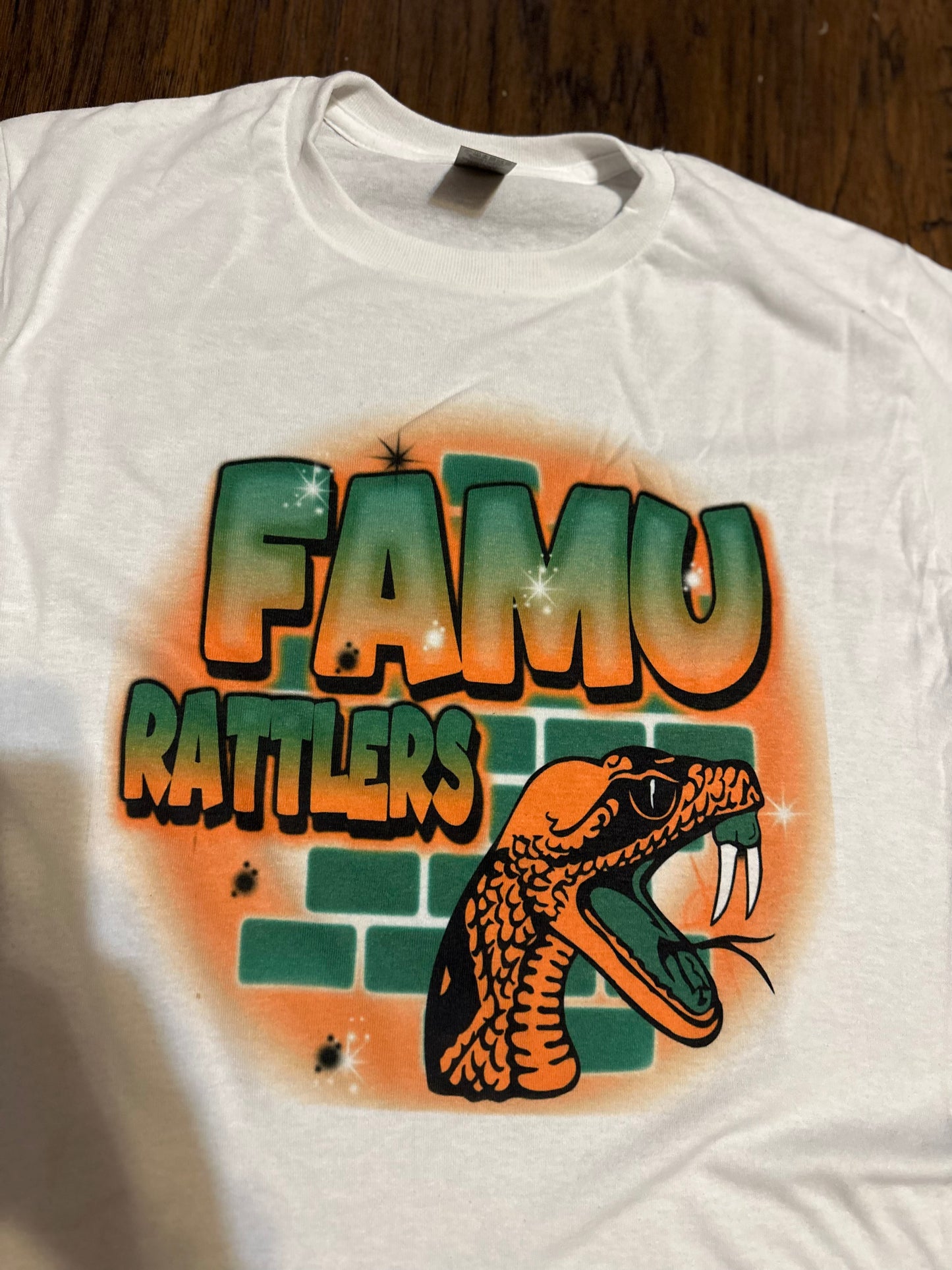 FAMU Rattler Airbrush Graphic T-Shirt - Uneek Boutique by Dee