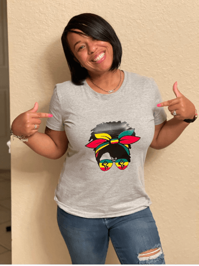 Celebrate Juneteenth Women Fitted Graphic T-Shirt - Uneek Boutique by Dee