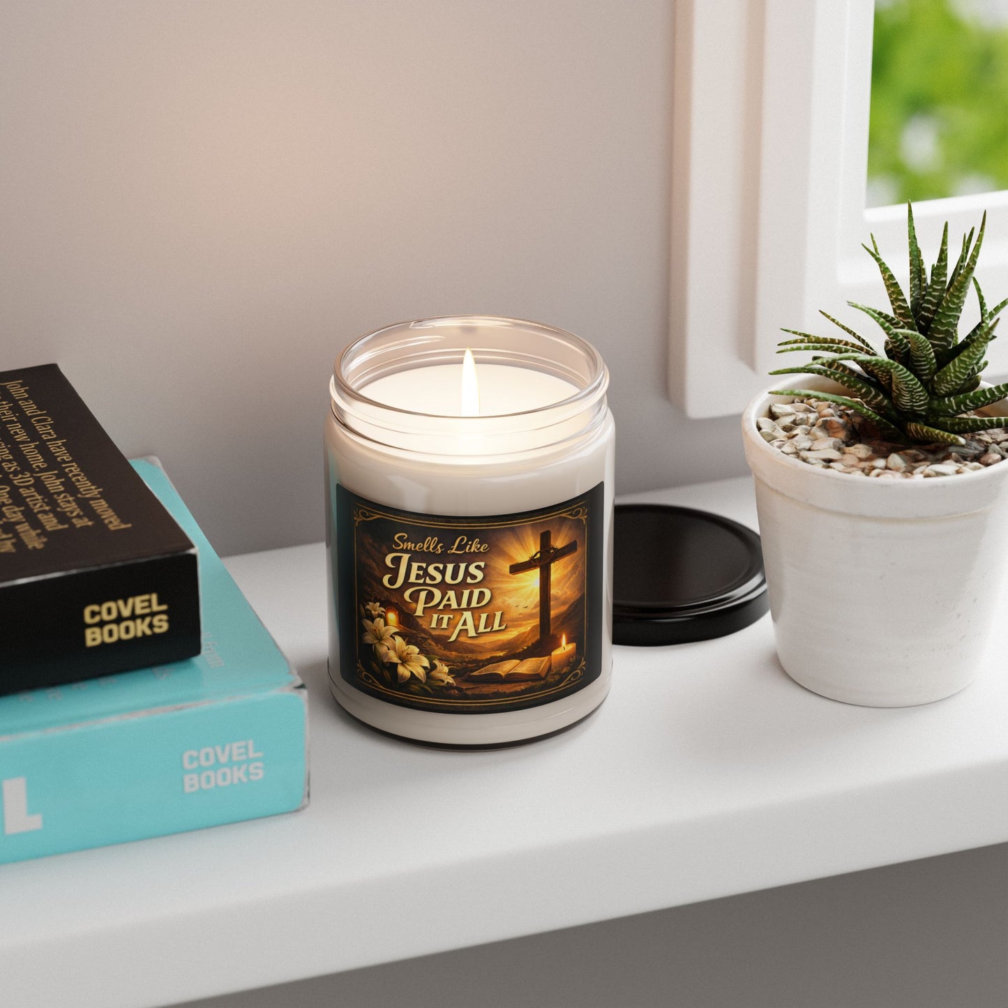 Smells Like Jesus Paid It All Scented Soy Candle, 9oz - Uneek Boutique by Dee