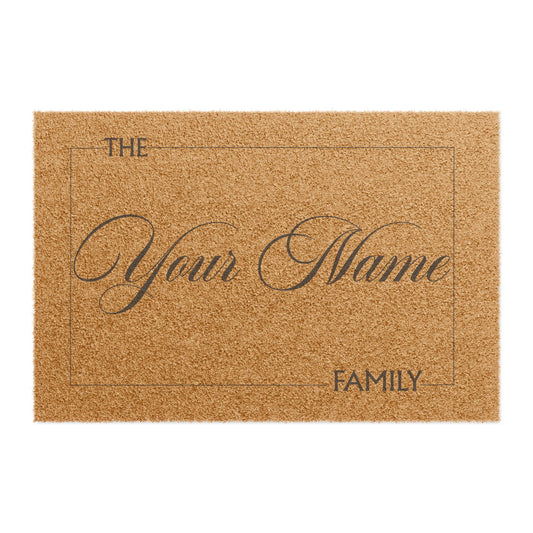Personalized Family Doormat – Custom "Your Name" Welcome Coir Mat