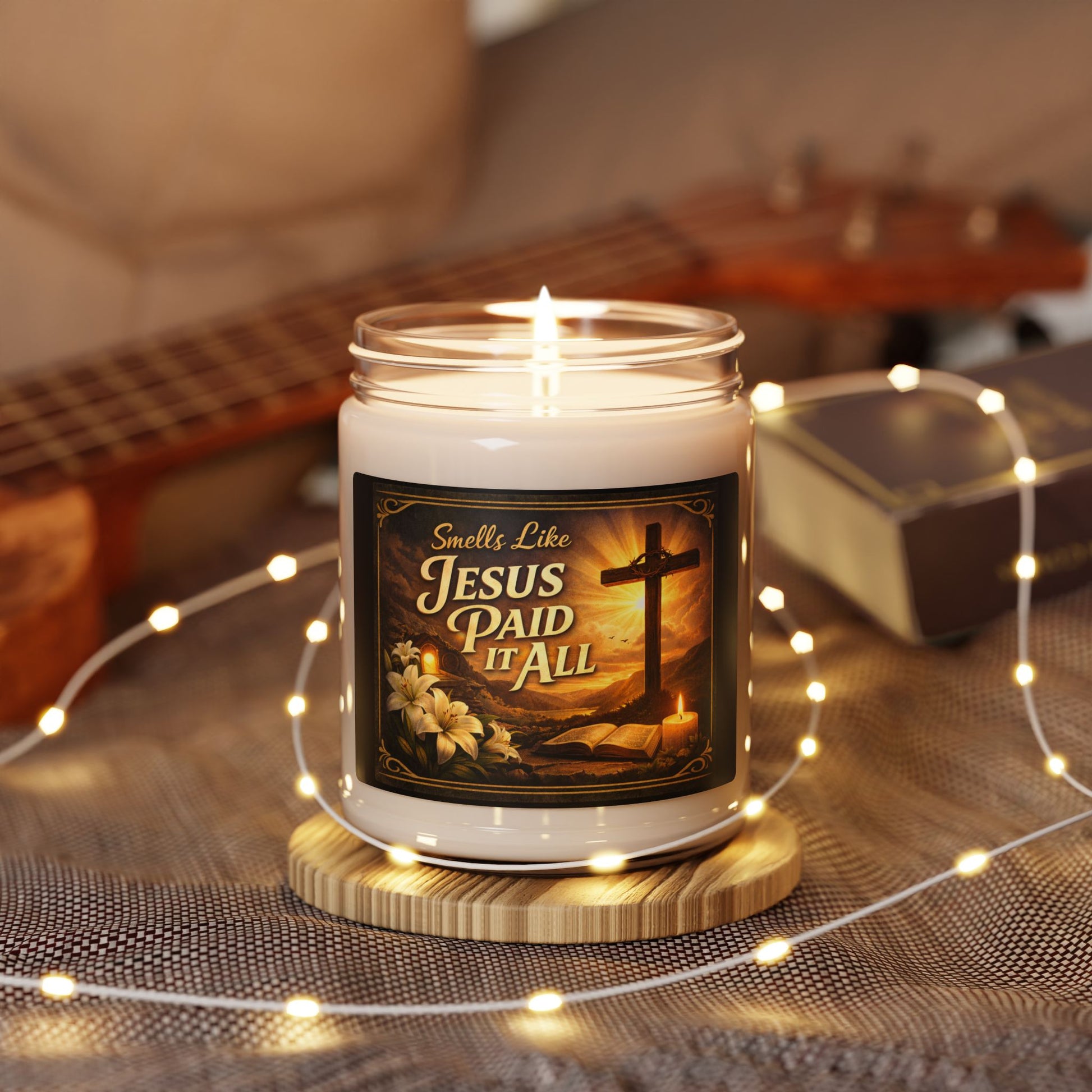 Smells Like Jesus Paid It All Scented Soy Candle, 9oz - Uneek Boutique by Dee