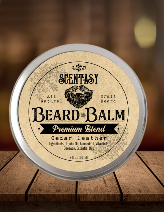 Beard Balm Cedar Leather 2oz