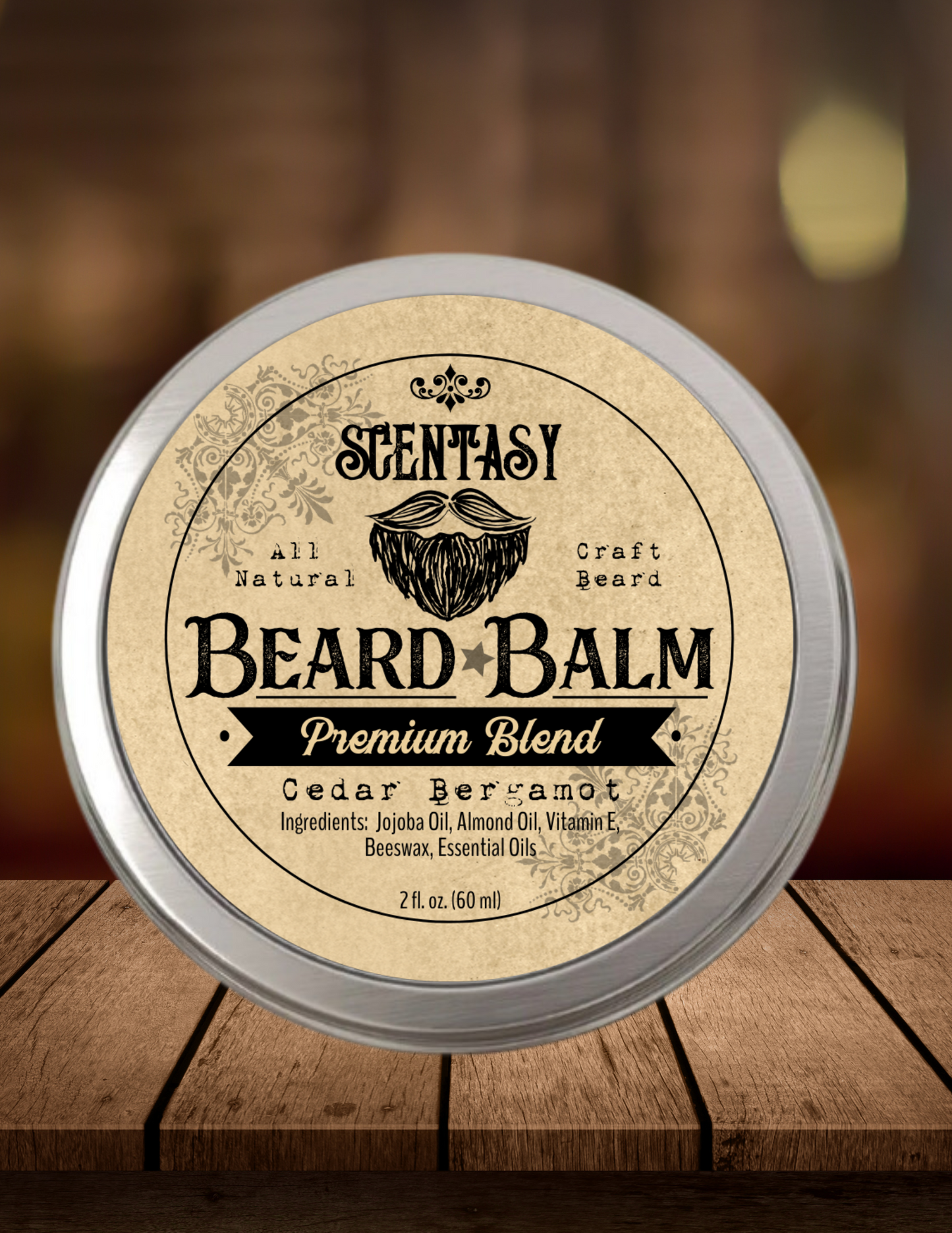 Beard Balm Cedar Bergamot 2oz