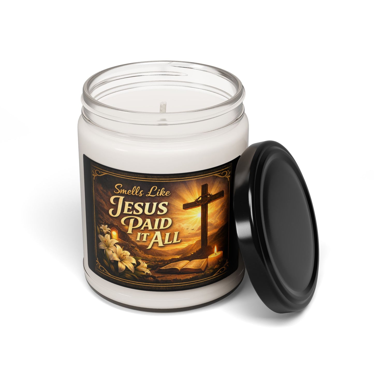 Smells Like Jesus Paid It All Scented Soy Candle, 9oz - Uneek Boutique by Dee