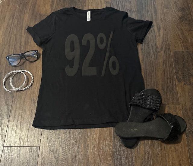 92% Blacked Out Puff Graphic T-Shirt - Uneek Boutique by Dee