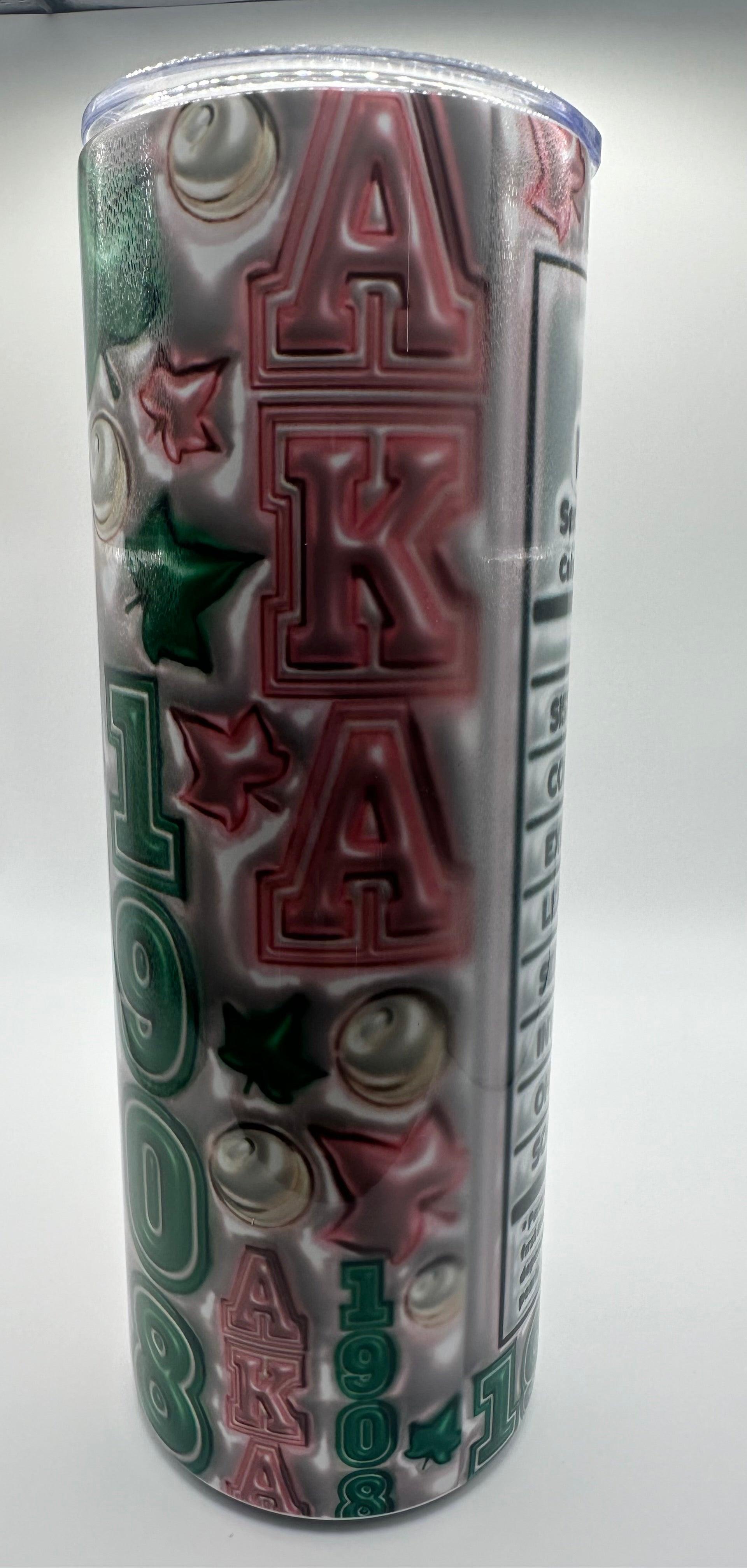 Alpha Kappa Alpha 20oz Stainless Steel Tumbler - Uneek Boutique by Dee