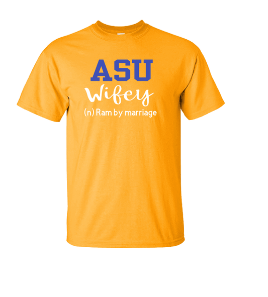 Albany State University (ASU) Wifey Graphic T-Shirt - Uneek Boutique by Dee