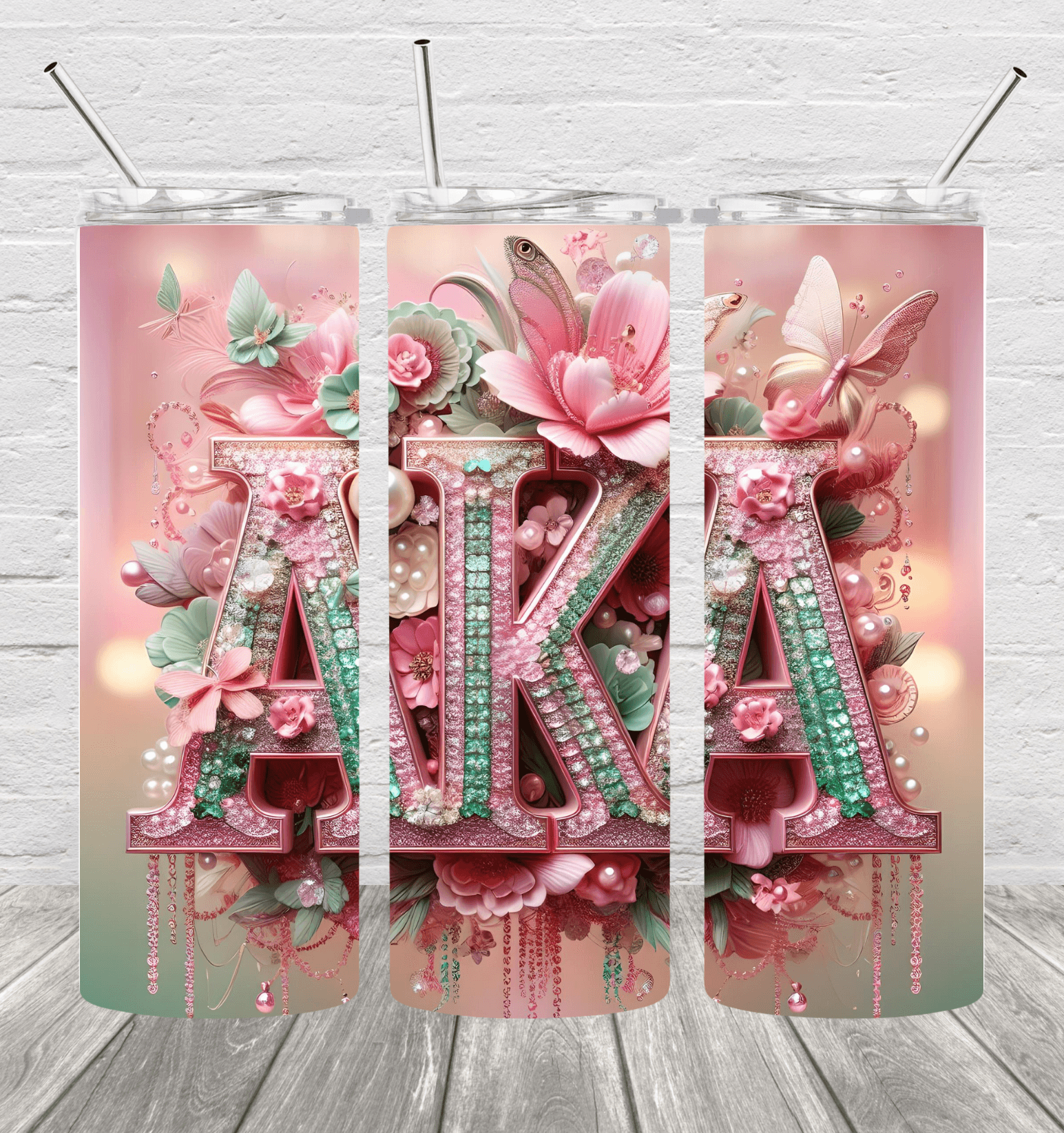 Alpha Kappa Alpha Luxe 20oz Stainless Steel Tumbler - Uneek Boutique by Dee