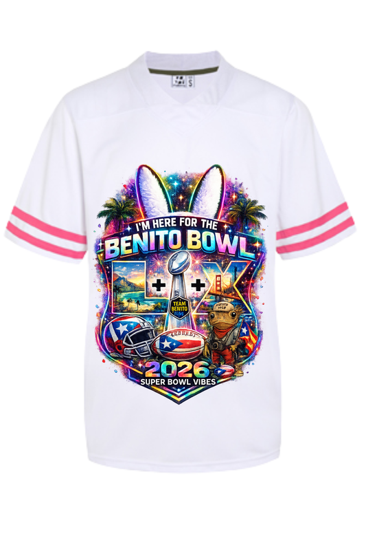 Benito Bowl Bad Bunny Super Bowl Jersey (Pink) - Uneek Boutique by Dee