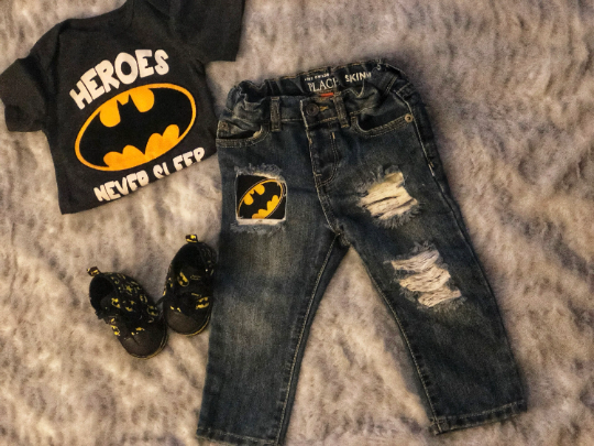 Distressed/Ripped Batman Skinny Jeans (Jeans Only)