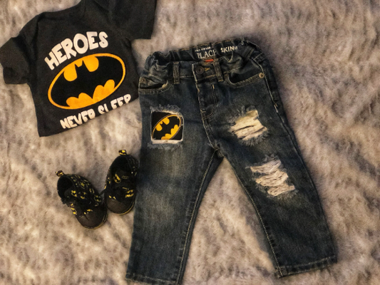 Distressed/Ripped Batman Skinny Jeans (Jeans Only)