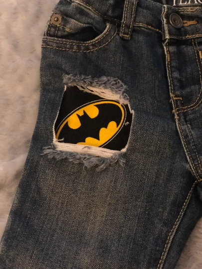 Distressed/Ripped Batman Skinny Jeans (Jeans Only)