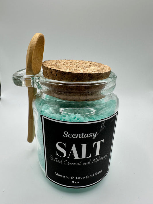 Salted Coconut & Mahogany Bath Salts 8oz
