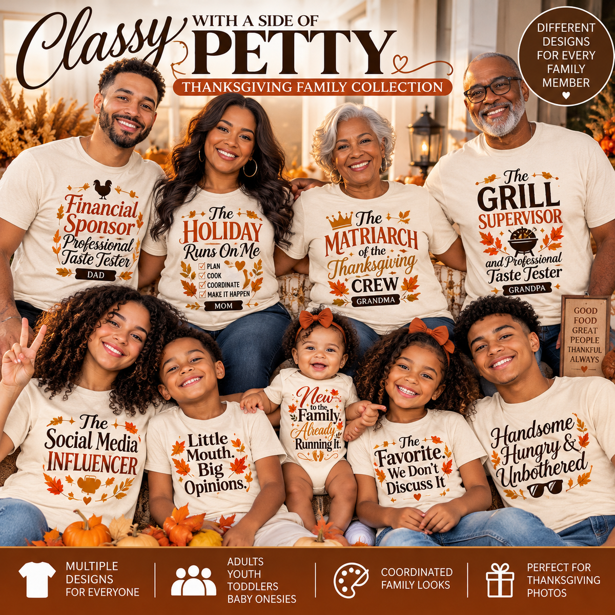 Thanksgiving Family Matching T-Shirts