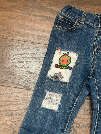 Cocomelon Kid Distressed Jeans Patch