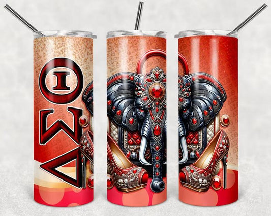 Delta Sigma Theta Sorority 20oz Stainless Steel Tumbler - Uneek Boutique by Dee
