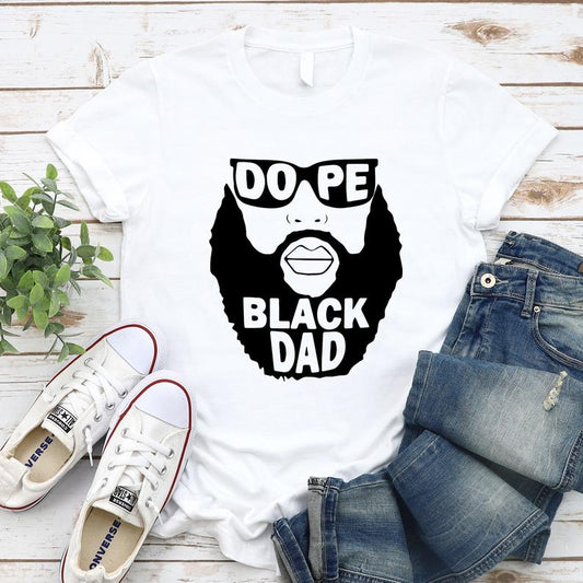 Dope Black Bearded Dad Graphic T-Shirt