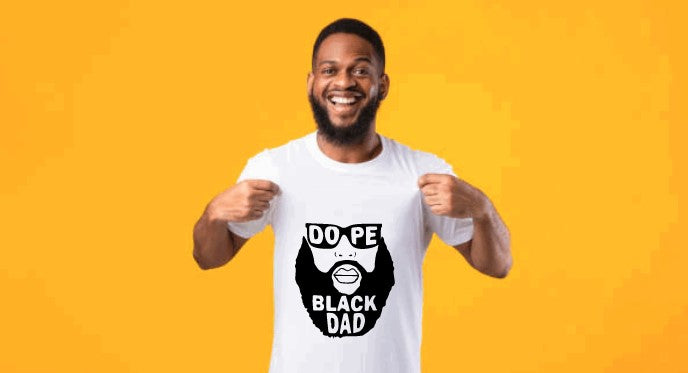 Dope Black Bearded Dad Graphic T-Shirt