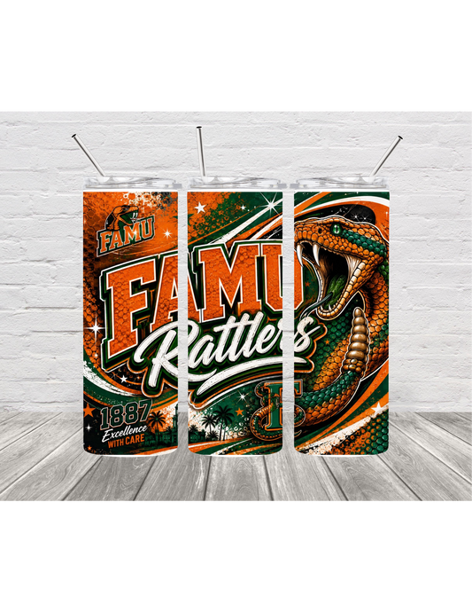 FAMU Rattlers 20oz Tumbler - Uneek Boutique by Dee
