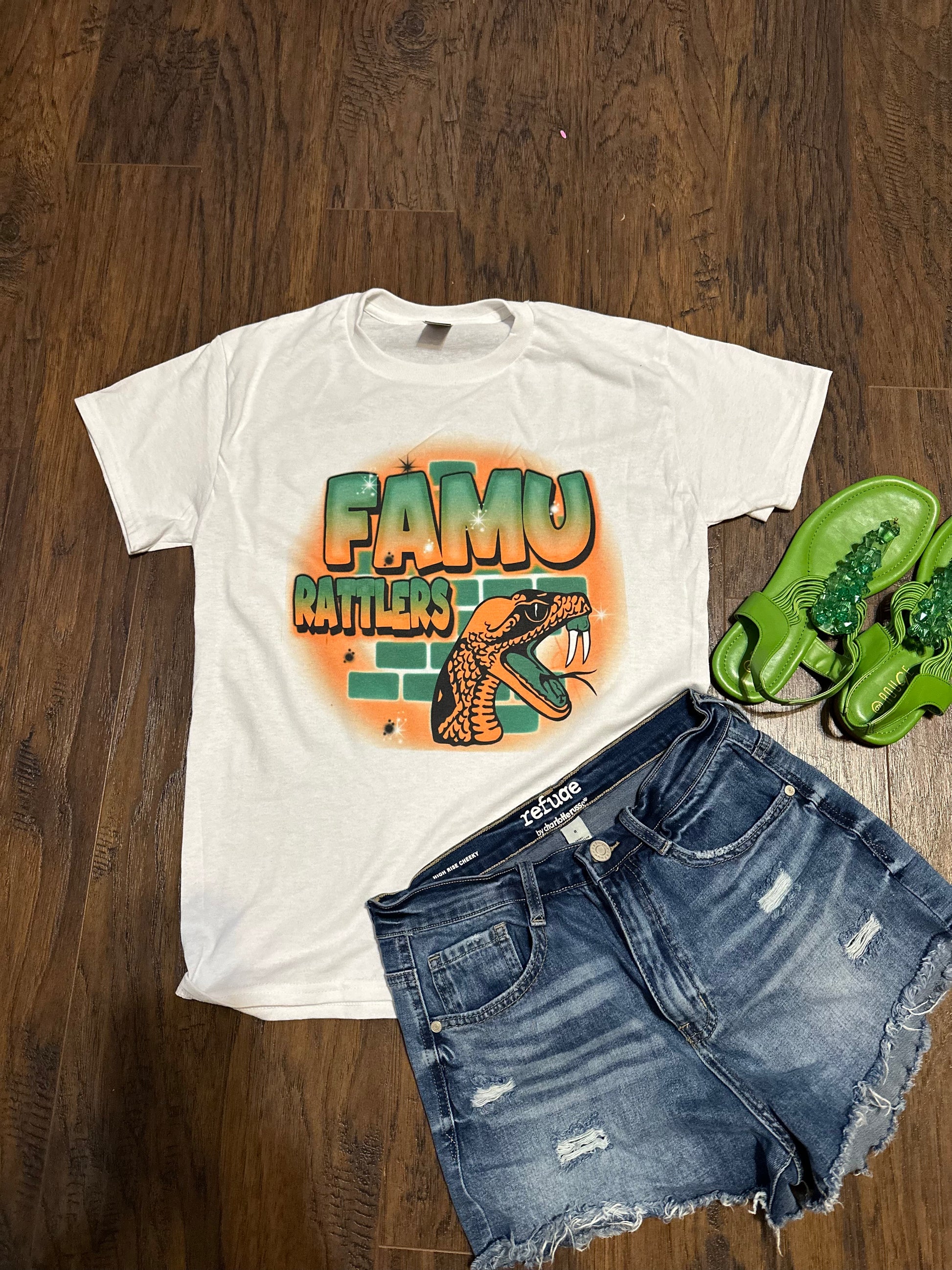 FAMU Rattler Airbrush Graphic T-Shirt - Uneek Boutique by Dee