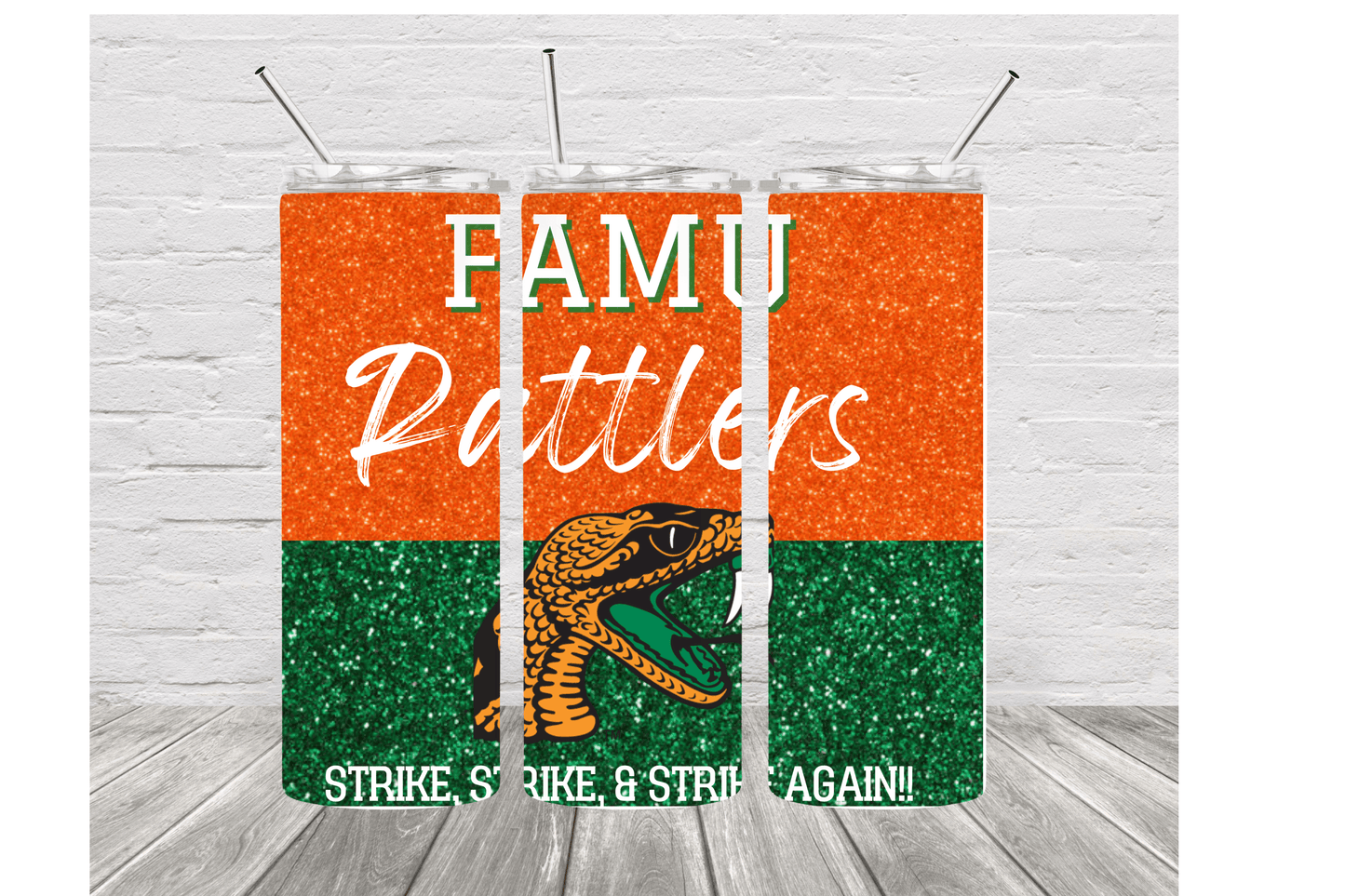 FAMU Rattlers Inspired 20oz Stainless Steel Tumbler - Uneek Boutique by Dee