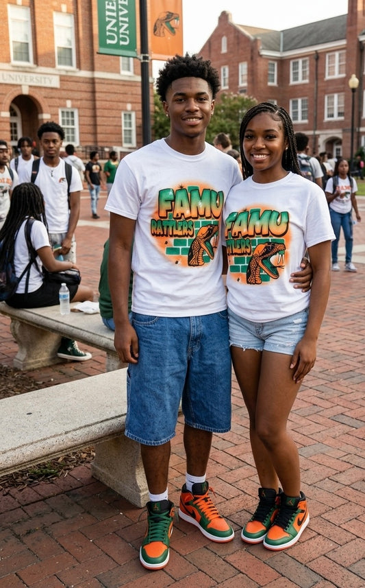 FAMU Rattler Airbrush Graphic T-Shirt - Uneek Boutique by Dee