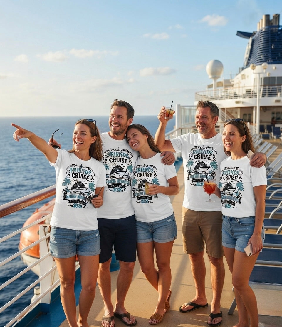 Friends Cruise Graphic T-Shirt - Uneek Boutique by Dee