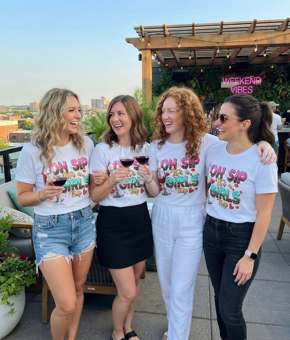 Oh Sip It's a Girl's Trip T-Shirt - Uneek Boutique by Dee