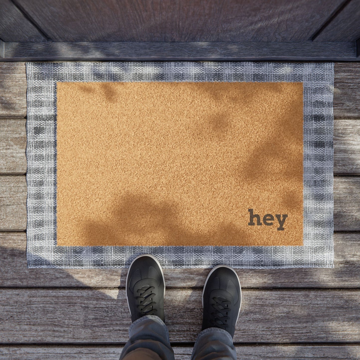 Hey Doormat – Minimalist Natural Coir Welcome Mat - Uneek Boutique by Dee