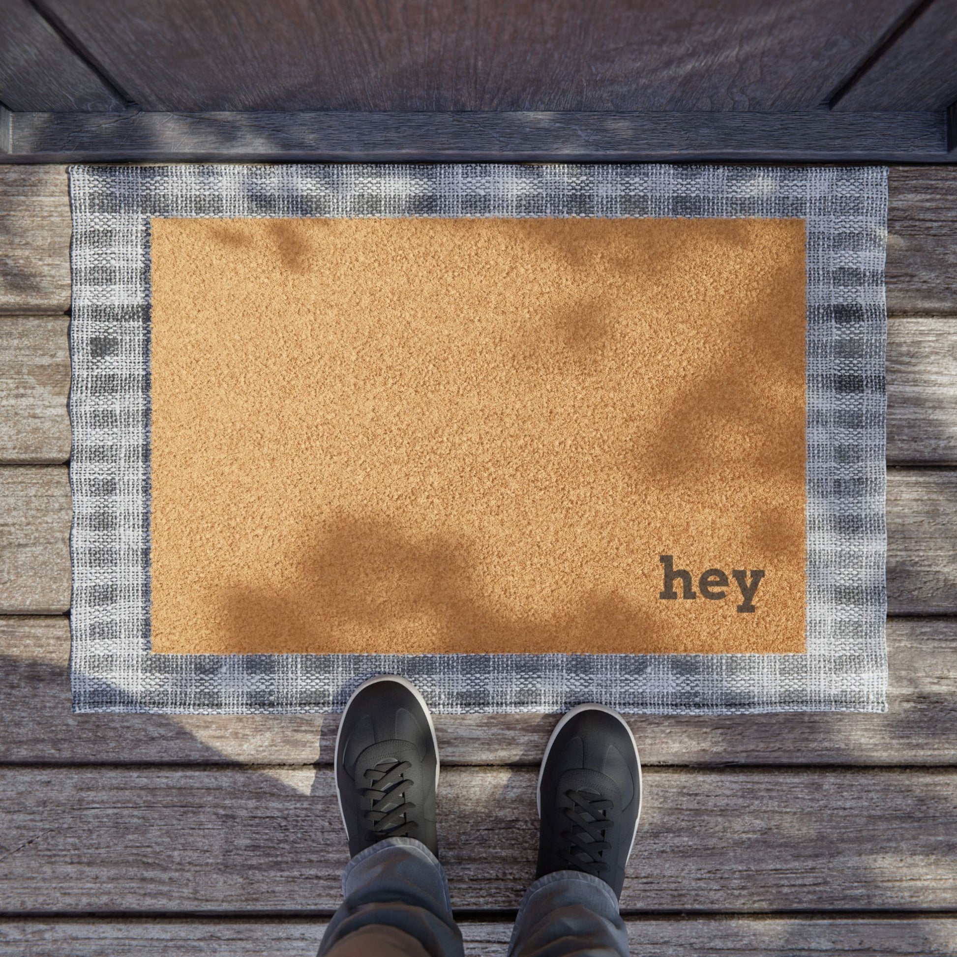 Hey Doormat – Minimalist Natural Coir Welcome Mat - Uneek Boutique by Dee