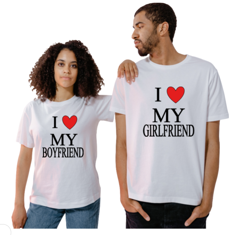 I Love My Girlfriend/Boyfriend Matching T-Shirts - Uneek Boutique by Dee